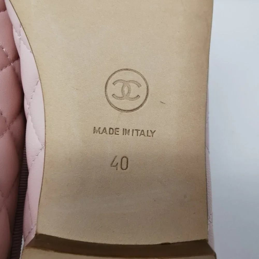CHANEL Leather Pink Ballet Flats - Picture 7 of 8